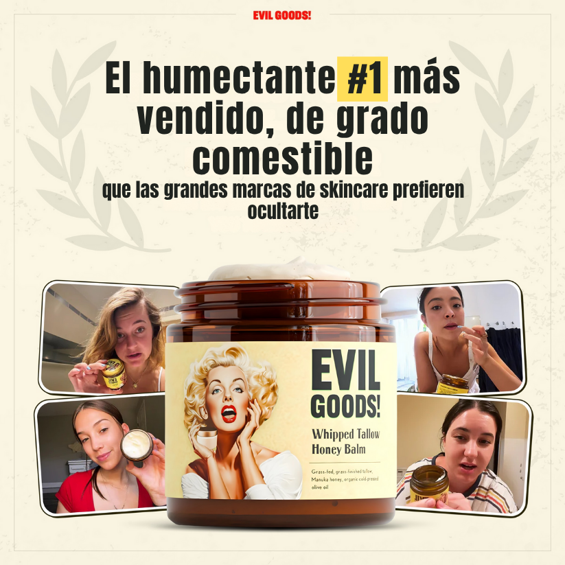 Crema Natural Reparadora de Sebo de res - Bote de Vidrio