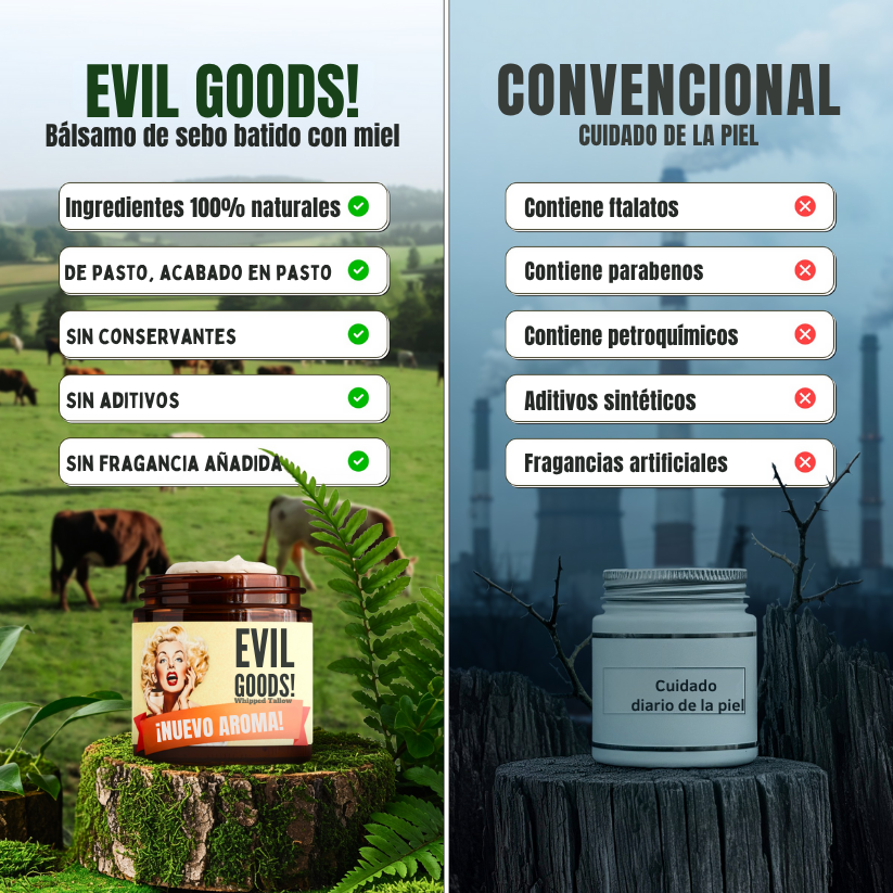 Crema Natural Reparadora de Sebo de res - Bote de Vidrio