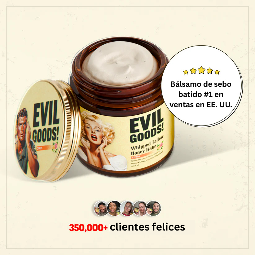 Crema Natural Reparadora de Sebo de res - Bote de Vidrio