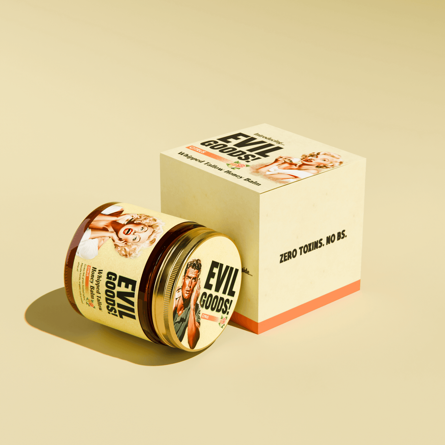 Crema Natural Reparadora de Sebo de res - Bote de Vidrio