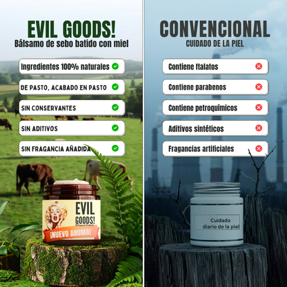 Crema Natural Reparadora de Sebo de res - Bote de Vidrio